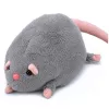 LEAN TOYS Plush Toy Rat with Long Tail, Gray, 40 cm