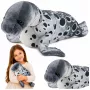 LEAN TOYS Realistic Seal Plush Mascot Cuddly Toy, Grey, 50 cm