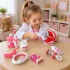 LEAN TOYS Little Dentist Set with Vibrating Toothbrush Pink 15 pcs