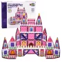 LEAN TOYS Magnetic Construction Blocks Princess Castle Pink 58 pcs.