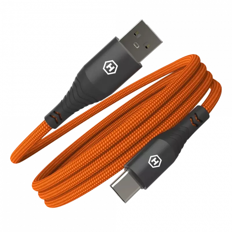 HAMMER USB-A to USB-C Cable 1.2m Black 480Mbps Charging & Data