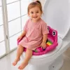LEAN TOYS Children's Soft Toilet Seat Cover with Handles, Pink, for Toddlers 18 Months to 4 Years