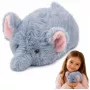 LEAN TOYS Plush Elephant Mascot Cuddly Toy Soft Small Gray 18 cm