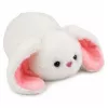 LEAN TOYS Plush Bunny Hare with Long Ears, White, 16 cm