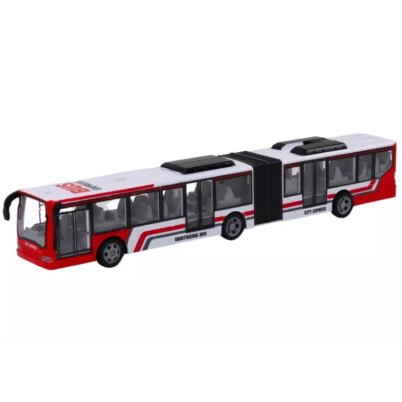 LEAN TOYS Remote Controlled RC City Bus Red and White 1:20 Scale