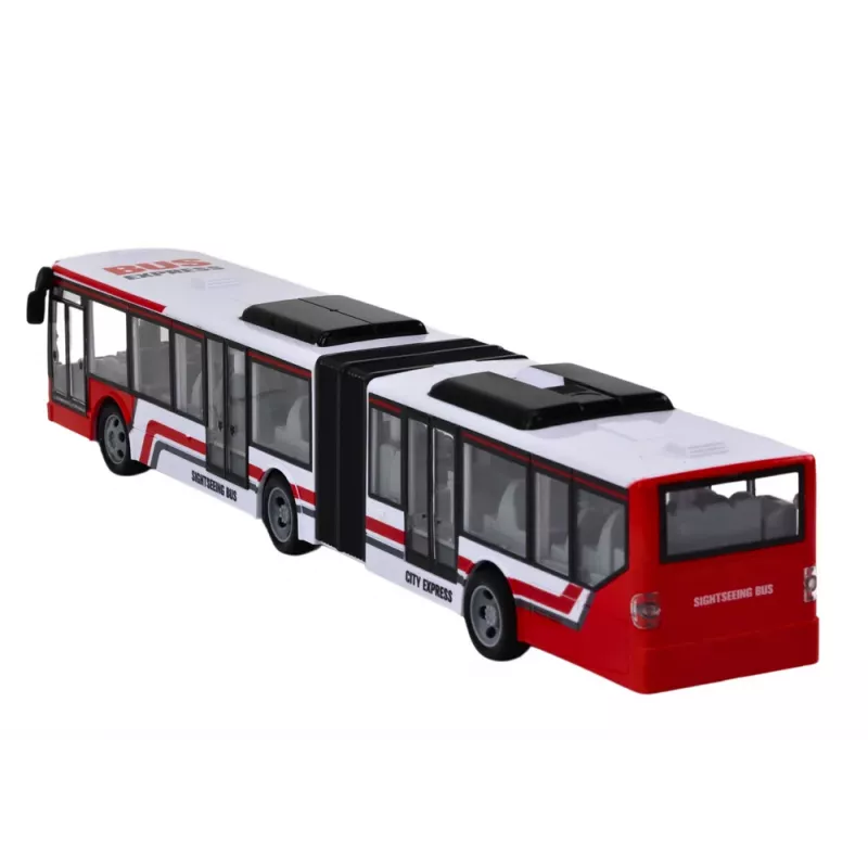 LEAN TOYS Remote Controlled RC City Bus Red and White 1:20 Scale