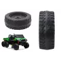 LEAN CARS A730-2 EVA Wheel - Solid Puncture-Proof Rear Wheel for Baby Merc Stroller, 280 mm, Black