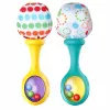 LEAN TOYS Rattles Set with Soft Ball – Yellow & Green, 2 Pieces
