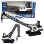 LEAN TOYS Crawler Construction Crane with 360° Rotation, Movable Hook, White