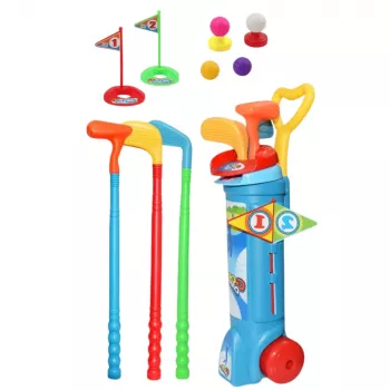 LEAN TOYS Golf Set Trolley Clubs Field Sports Game 20pcs