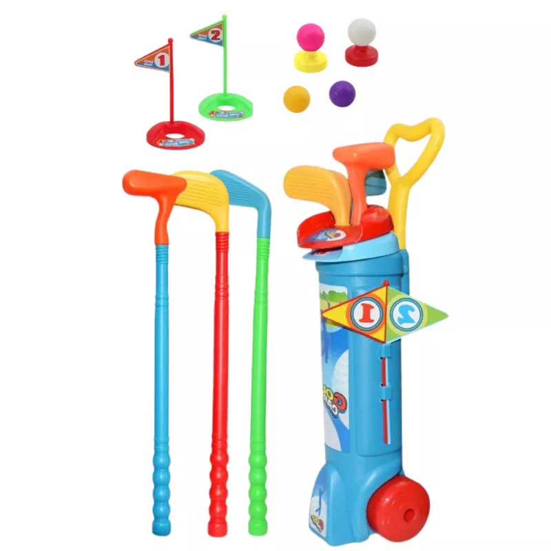 LEAN TOYS Golf Set Trolley Clubs Field Sports Game 20pcs