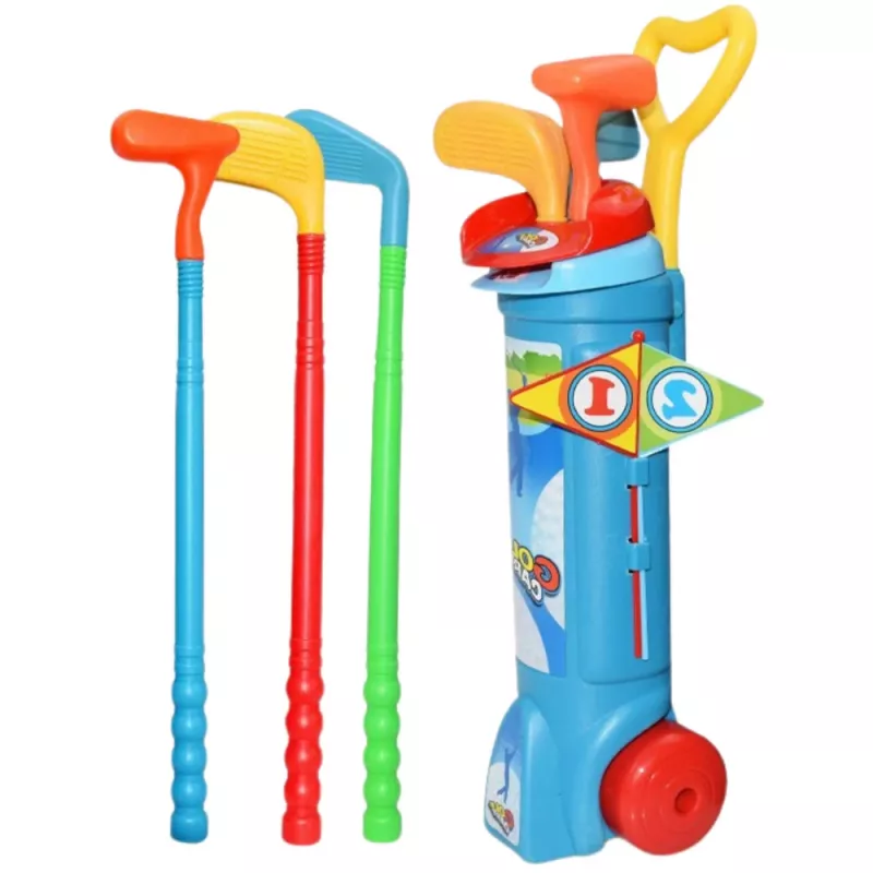 LEAN TOYS Golf Set Trolley Clubs Field Sports Game 20pcs