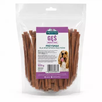 PETITTO Soft Goose Strips Dog Treats 500g