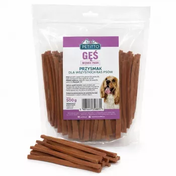 PETITTO Soft Goose Strips Dog Treats 500g