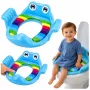 LEAN TOYS Soft Toilet Seat Cover for Children with Handles Blue