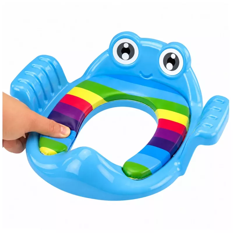 LEAN TOYS Soft Toilet Seat Cover for Children with Handles Blue