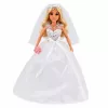 LEAN TOYS Anlily Bride Doll in Sequined Wedding Dress with Veil, Bouquet, Cake, Shoes, 29 cm