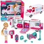 LEAN TOYS Foldable Ambulance for Dolls Hospital Mini Doll Accessories 11 pcs