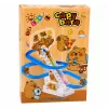 LEAN TOYS Capybara Track Slide with Moving Stairs, Lights & Sounds - Musical Climbing Toy for Kids 3+