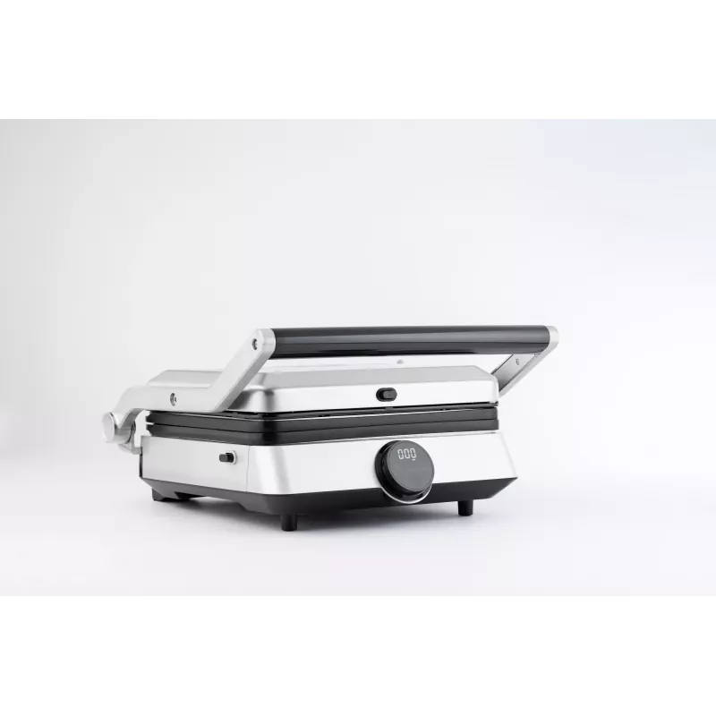 TORNADO TGC-5406-GS Contact Grill – 2000 W, Adjustable Thermostat, 180° Opening, Silver/Black