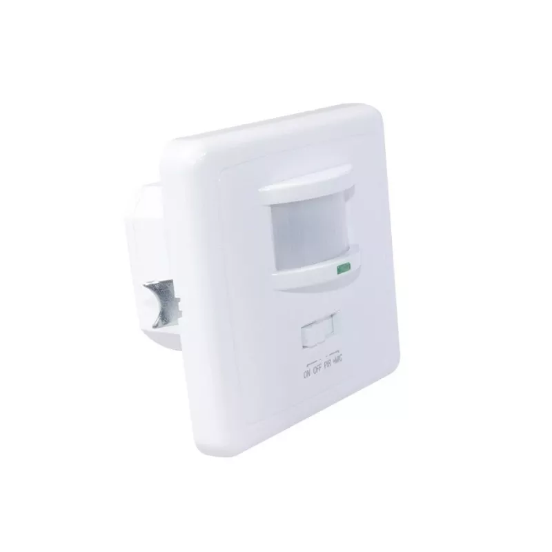 MACLEAN MCE18 PIR Motion Sensor with Sound Detection, Wall Mount, 160°, 1200W, White