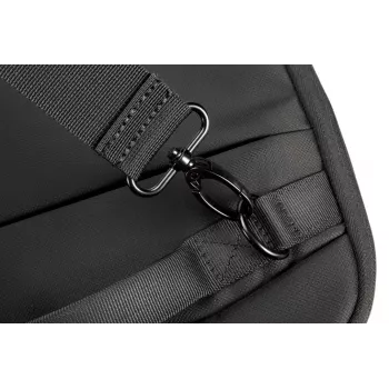 MODECOM Split 15 Laptop Bag 15.6 Inch Black Polyester Briefcase with Adjustable Shoulder Strap
