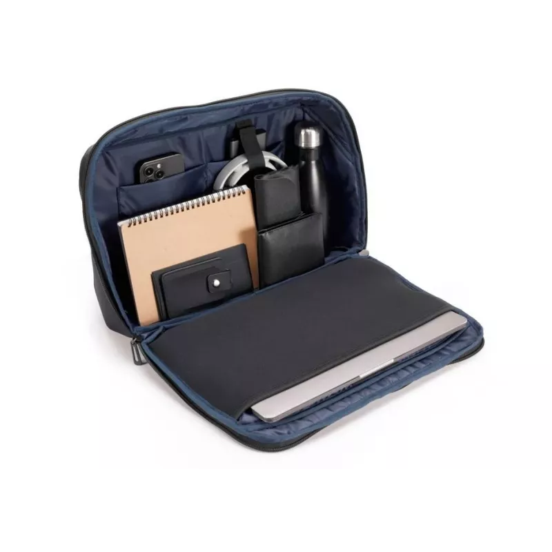 MODECOM Split 15 Laptop Bag 15.6 Inch Black Polyester Briefcase with Adjustable Shoulder Strap