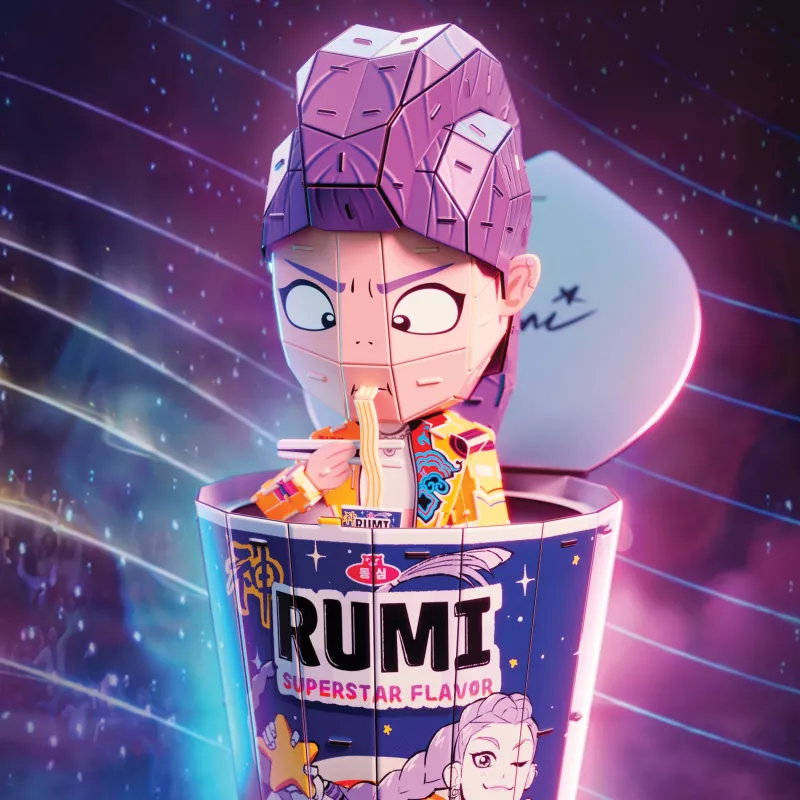 Spin Master 4D Build K-Pop Demon Hunters Rumi Ramen Cup 3D Puzzle