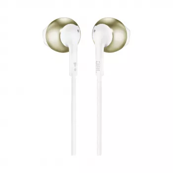 JBL T205 Champagne Gold In-Ear Headphones with Microphone