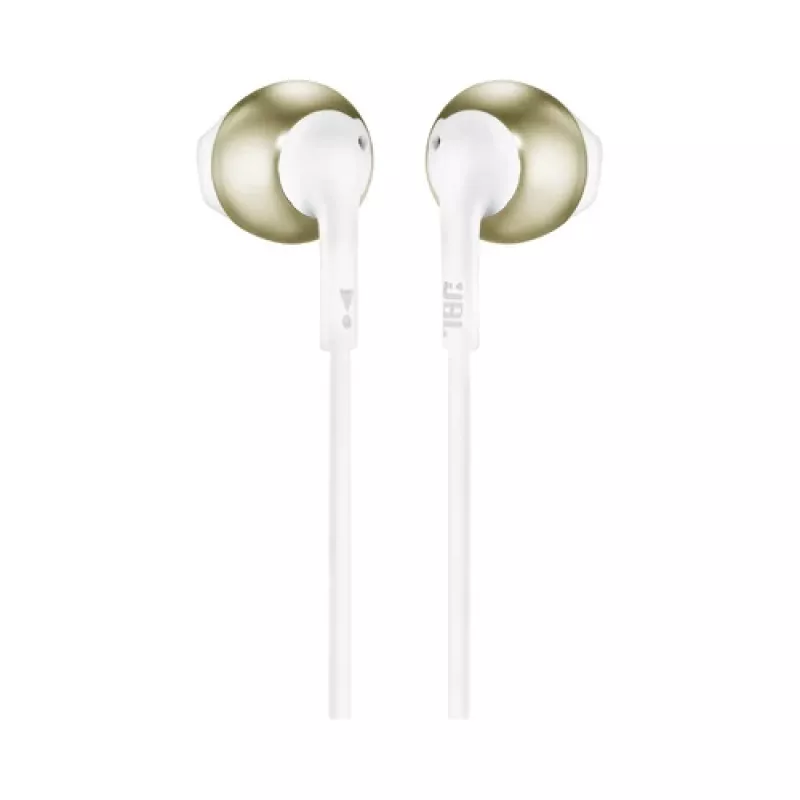 JBL T205 Champagne Gold In-Ear Headphones with Microphone