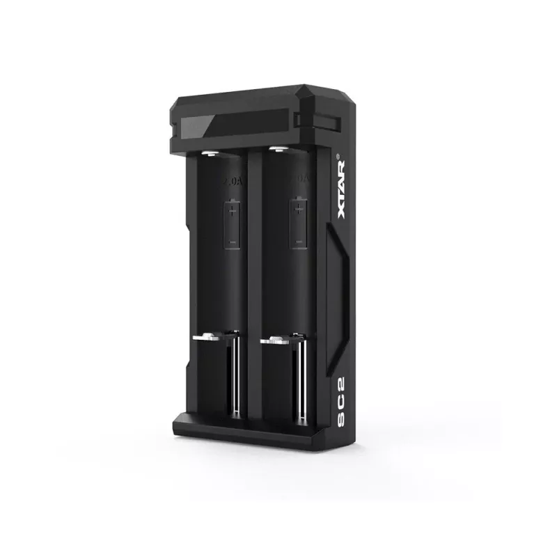 XTAR SC2 USB-C 2-Slot Li-ion Battery Charger with 2A Fast Charging and 0V Activation