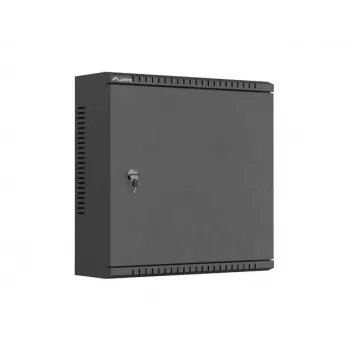 LANBERG TPR 10 Wall-Mount Network Cabinet 400x400x140 mm Black, Assembled, 10-inch, Glass Door