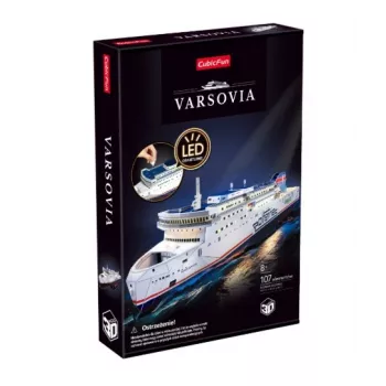 CubicFun 3D Puzzle - MS Prom Varsovia Ship Model, 150 Pieces, 44 cm Assembled Length, Medium Difficulty, Ages 8+