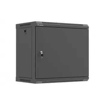 LANBERG WF03-5309-00B Wall-Mount Rack Cabinet 19 inch 9U 540x350 Black Solid Metal Door (Flat Pack)