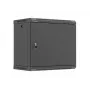 LANBERG WF03-5309-00B Wall-Mount Rack Cabinet 19 inch 9U 540x350 Black Solid Metal Door (Flat Pack)