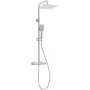 DEANTE NAC_F4HT Rain Shower System with Thermostatic Mixer, Chrome, 250mm Round Head, 3-Function Hand Shower, 1500mm Hose, Adjustable Riser Rail