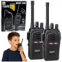 LEAN TOYS Walkie Talkie USB Noise Reduction Black 200M Range
