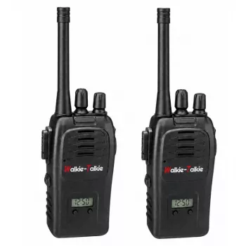 LEAN TOYS Walkie Talkie USB Noise Reduction Black 200M Range