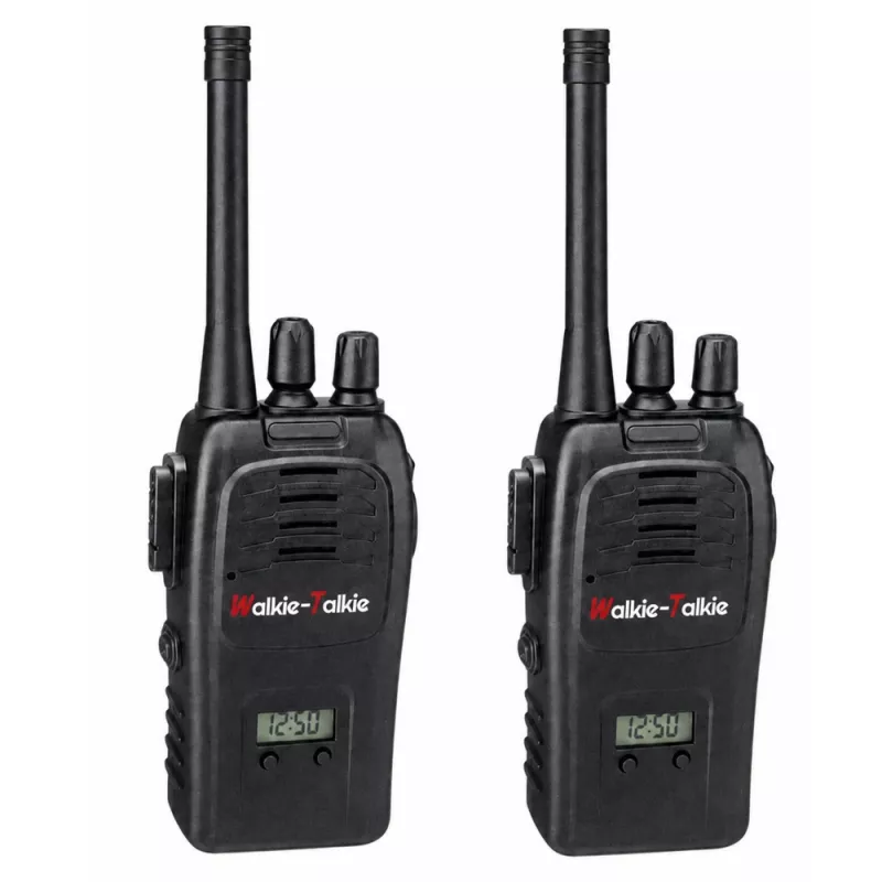 LEAN TOYS Walkie Talkie USB Noise Reduction Black 200M Range