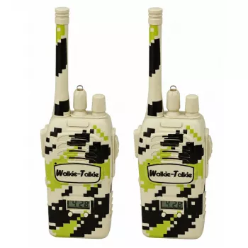 LEAN TOYS Military Walkie Talkies USB Range 200M Khaki 2 pcs.