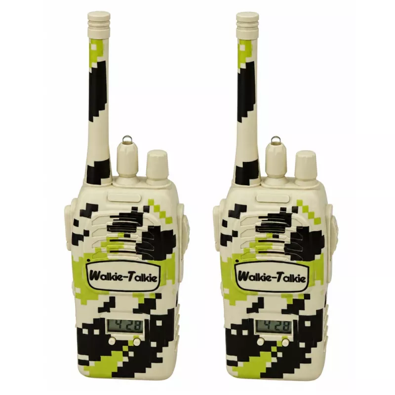 LEAN TOYS Military Walkie Talkies USB Range 200M Khaki 2 pcs.