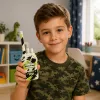 LEAN TOYS Military Walkie Talkies USB Range 200M Khaki 2 pcs.