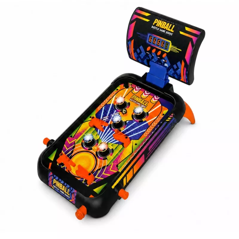 LEAN TOYS Arcade Game Pinball Table Flipper Point Counter Lights Sounds