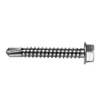 VOLTENO MF-530-4838 Self-Drilling Screw with Hex Washer Head 4.8 x 38 mm, Zinc Plated Carbon Steel, DIN 7504K, Silver