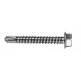 VOLTENO MF-530-4838 Self-Drilling Screw with Hex Washer Head 4.8 x 38 mm, Zinc Plated Carbon Steel, DIN 7504K, Silver