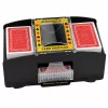 LEAN TOYS Automatic Electronic Playing Card Shuffler Machine for 2 Decks - Battery Powered, ABS Plastic, Black