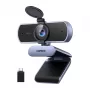 UGREEN FineCam Lite 4K UHD Webcam with 4-Mic Array, Privacy Shutter, Adjustable FoV, Auto-Framing, HDR, USB-C, Grey