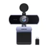 UGREEN FineCam Lite 4K UHD Webcam with 4-Mic Array, Privacy Shutter, Adjustable FoV, Auto-Framing, HDR, USB-C, Grey