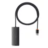 Baseus Lite Series 4-Port USB 3.0 Hub - 5Gbps, Bus-Powered, Black (WKQX030101)
