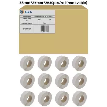 G&G 19803 White Self-Adhesive A4 Labels 105x148mm 4/Sheet 100 Sheets (400 Labels)